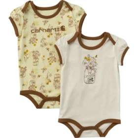 2-delige set met korte armstukken en bijenprint voor meisjes (baby)