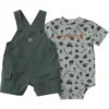 2-delige set voor jongens met een body met korte armstukken en een short met cargozakken (baby)