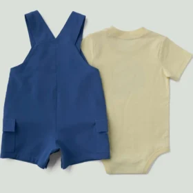 2-delige set voor jongens met een body met korte armstukken en een short met cargozakken (baby)