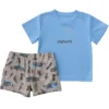 2-delige set voor jongens met Sun Defender® Force®-overhemd met korte armstukken en geweven korte broek (baby)