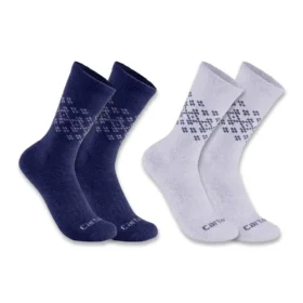 2-pack Fairisle-sokken voor dames van een middelzware synthetisch-wolmix
