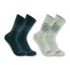 2-pack Fairisle-sokken voor dames van een middelzware synthetisch-wolmix