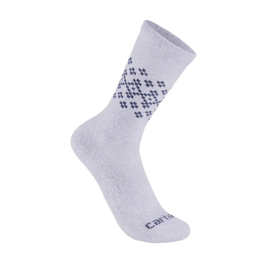 2-pack Fairisle-sokken voor dames van een middelzware synthetisch-wolmix