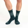 2-pack Fairisle-sokken voor dames van een middelzware synthetisch-wolmix