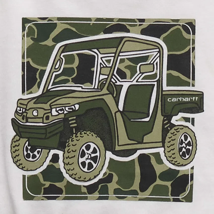 3-delige set voor jongens met camouflagevest, T-shirt met lange armstukken en broek (peuters)