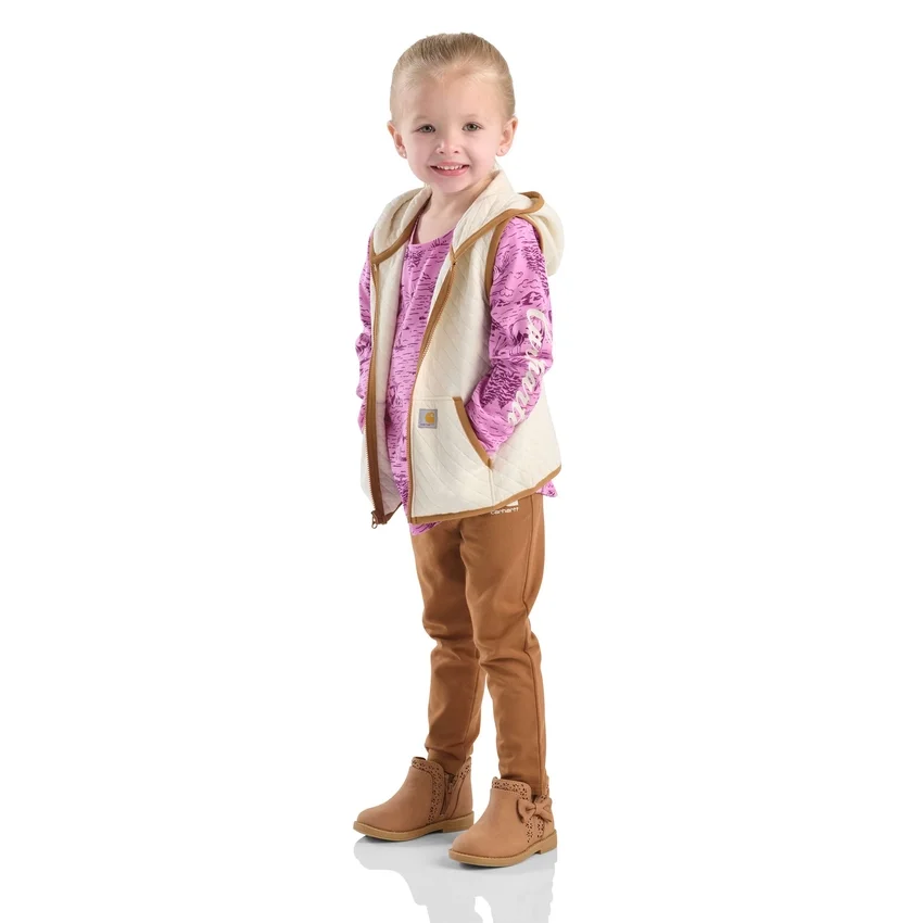 3-delige set voor meisjes met vest, bedrukt T-shirt en Leggings (peuters)