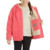 Active Jac-flanellen trui met lange armstukken voor meisjes, gevoerd met sherpa (kinderen/jeugd)