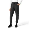 Bedrukte cargo-jogger-scrubbroek voor dames