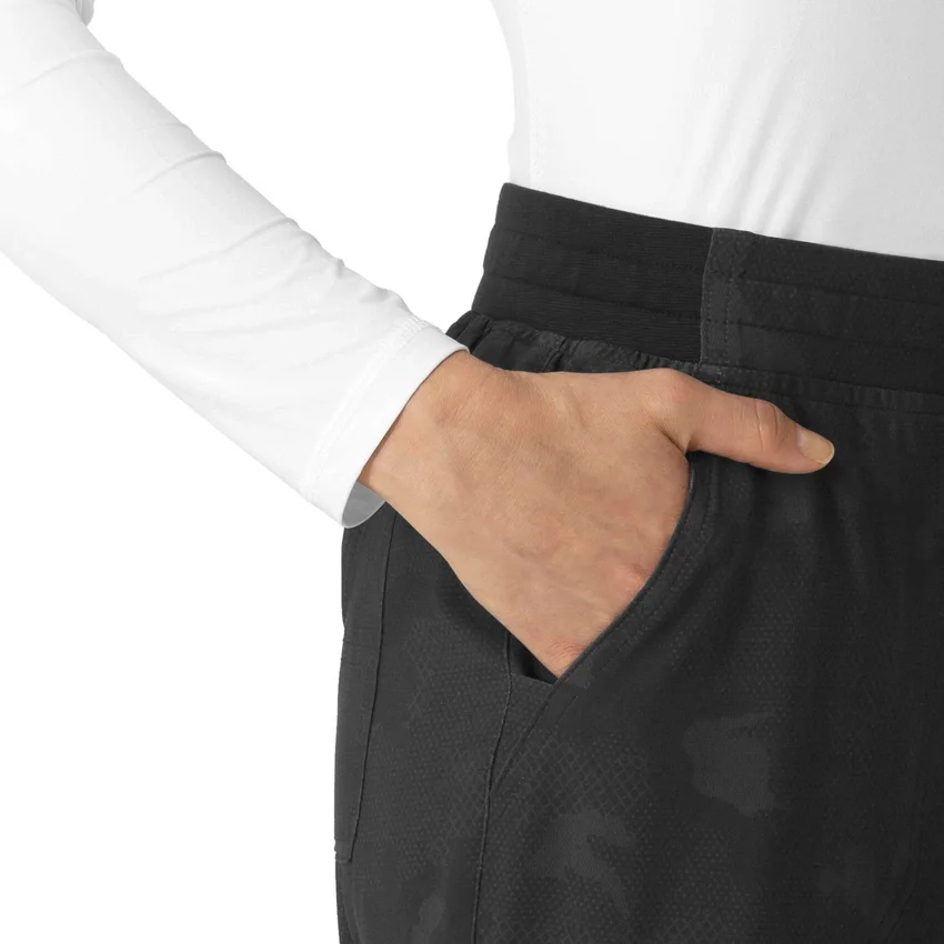 Bedrukte cargo-jogger-scrubbroek voor dames