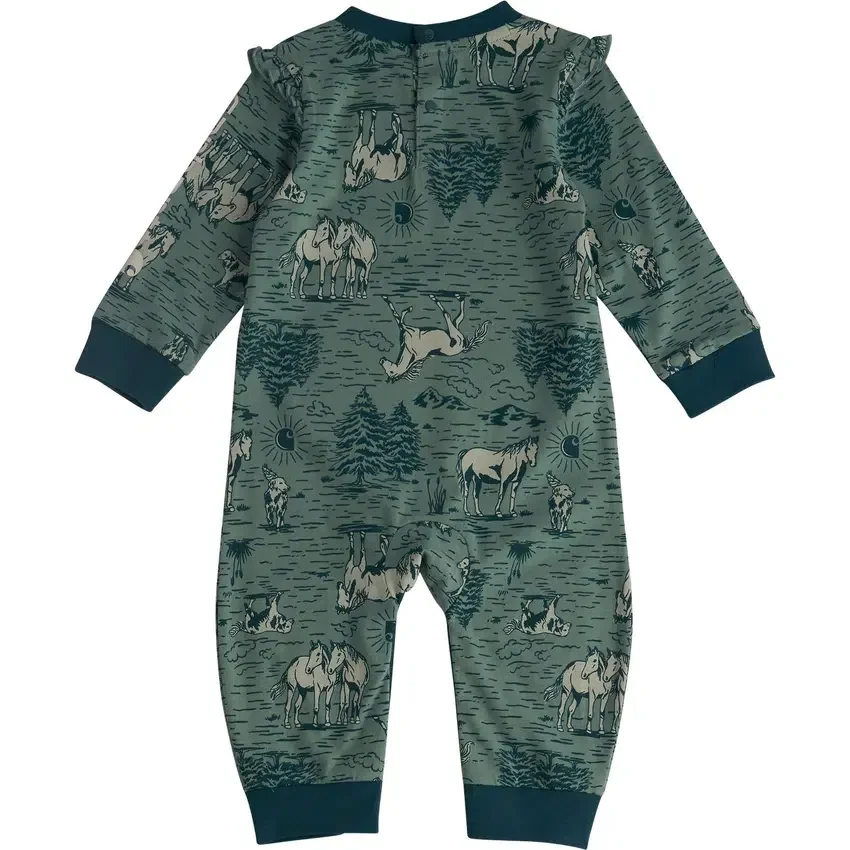 Bedrukte overall met lange armstukken voor meisjes (baby)