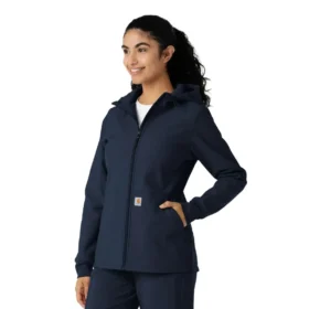 Bonded fleece-scrubhoodie voor dames