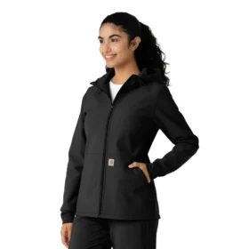 Bonded fleece-scrubhoodie voor dames
