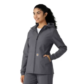 Bonded fleece-scrubhoodie voor dames
