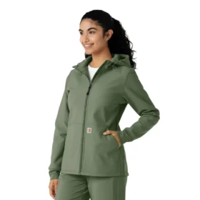 Bonded fleece-scrubhoodie voor dames