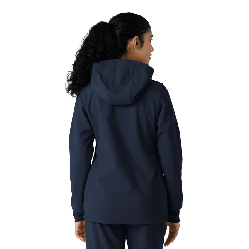 Bonded fleece-scrubhoodie voor dames