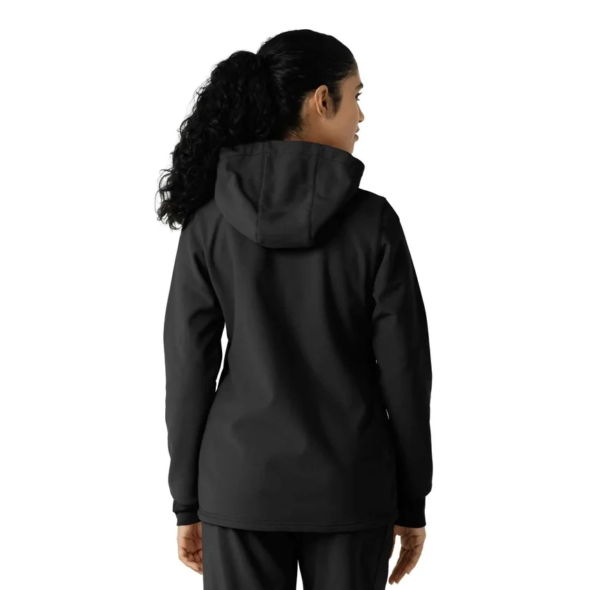 Bonded fleece-scrubhoodie voor dames