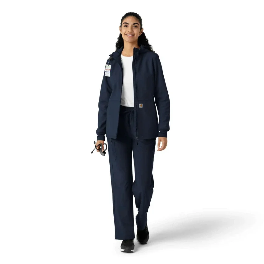 Bonded fleece-scrubhoodie voor dames