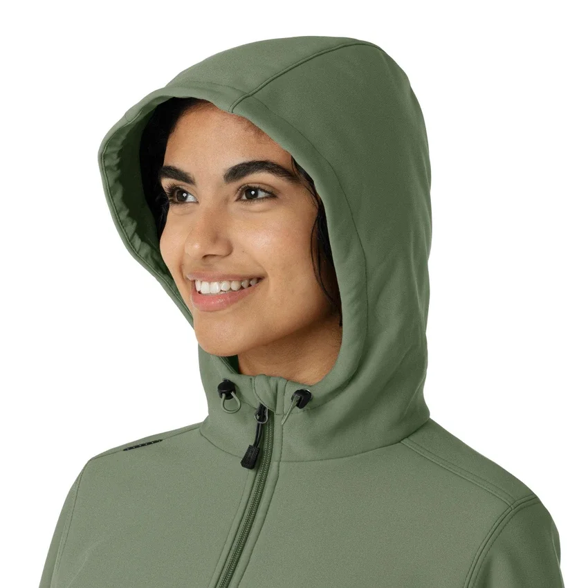 Bonded fleece-scrubhoodie voor dames