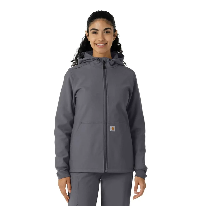 Bonded fleece-scrubhoodie voor dames