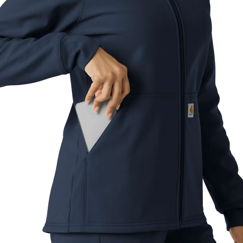 Bonded fleece-scrubhoodie voor dames