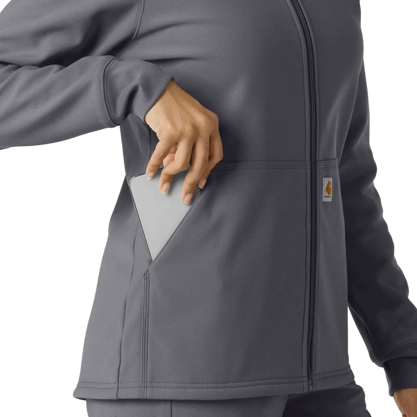 Bonded fleece-scrubhoodie voor dames