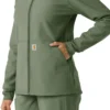 Bonded fleece-scrubhoodie voor dames