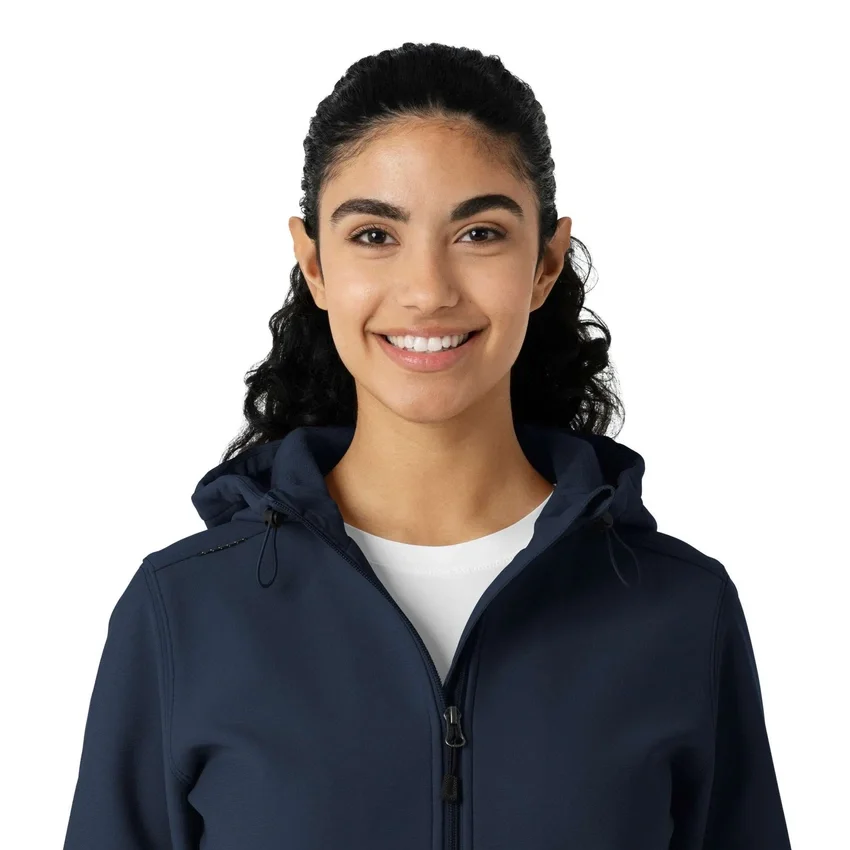 Bonded fleece-scrubhoodie voor dames