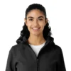 Bonded fleece-scrubhoodie voor dames