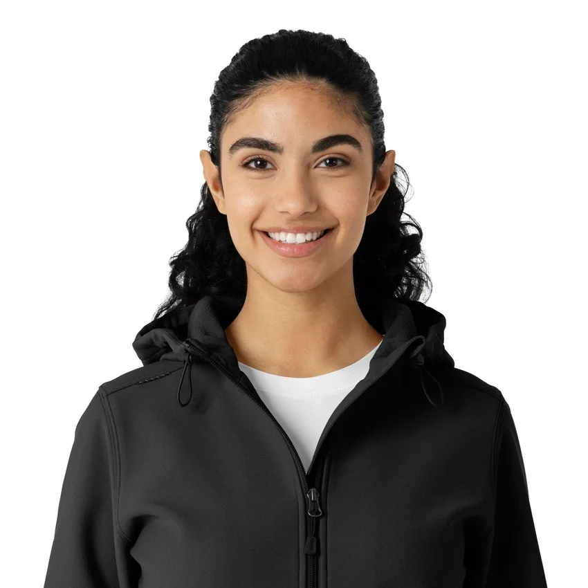 Bonded fleece-scrubhoodie voor dames