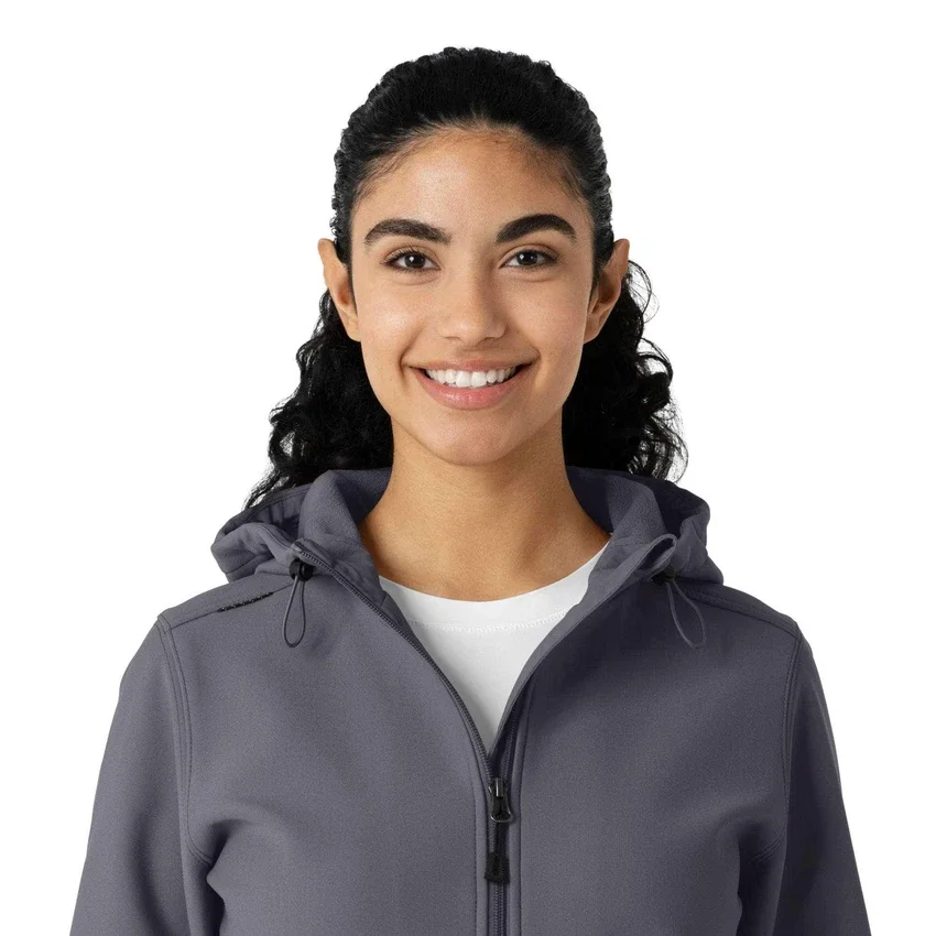 Bonded fleece-scrubhoodie voor dames