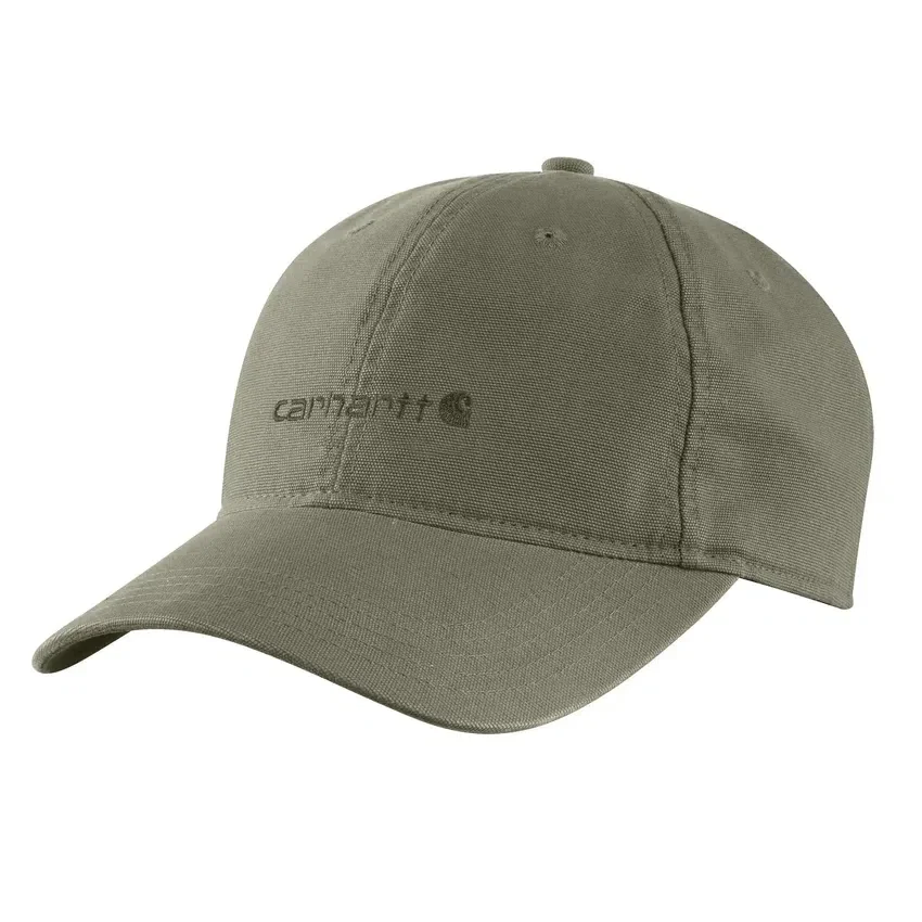 Canvas baseballpet met geborduurde afbeelding