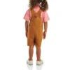 Canvas-shortall met losse pasvorm voor kinderen (baby’s/peuters)