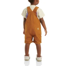 Canvas shortall met ruches aan de voorkant voor meisjes (baby/peuter)