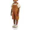 Canvas shortall met ruches aan de voorkant voor meisjes (baby/peuter)