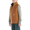 Canvas vest met ritssluiting aan de voorkant en sherpa-voering voor jongens