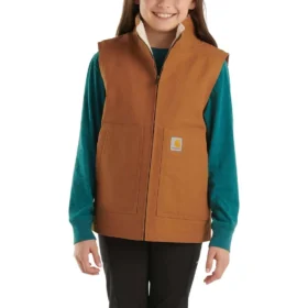 Canvas vest met sherpa-voering voor meisjes (kinderen/jeugd)