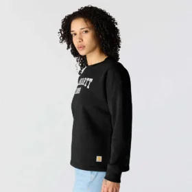 Carhartt 1889 grafisch sweatshirt met ronde hals voor dames, losse pasvorm, middelzwaar