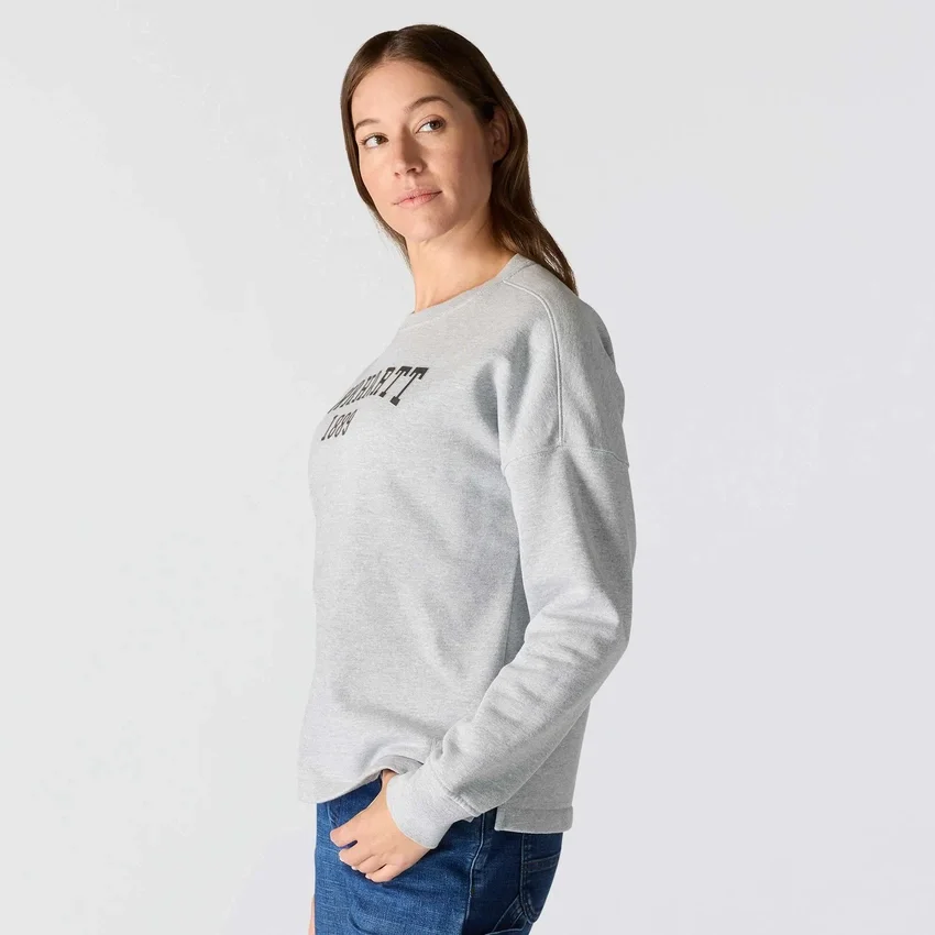 Carhartt 1889 grafisch sweatshirt met ronde hals voor dames, losse pasvorm, middelzwaar