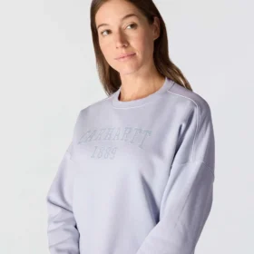 Carhartt 1889 grafisch sweatshirt met ronde hals voor dames, losse pasvorm, middelzwaar