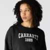 Carhartt 1889 grafisch sweatshirt met ronde hals voor dames, losse pasvorm, middelzwaar