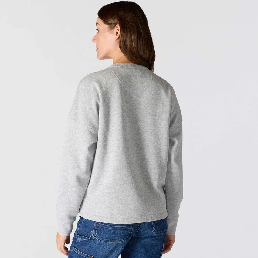Carhartt 1889 grafisch sweatshirt met ronde hals voor dames, losse pasvorm, middelzwaar