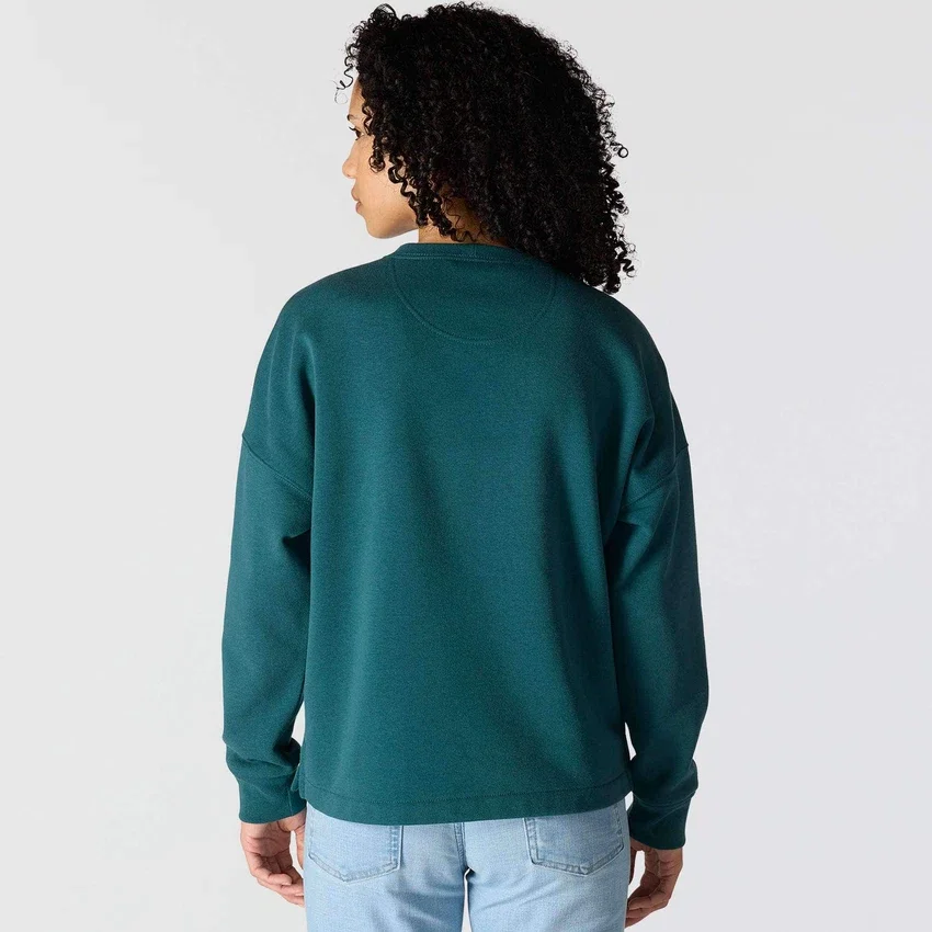 Carhartt 1889 grafisch sweatshirt met ronde hals voor dames, losse pasvorm, middelzwaar