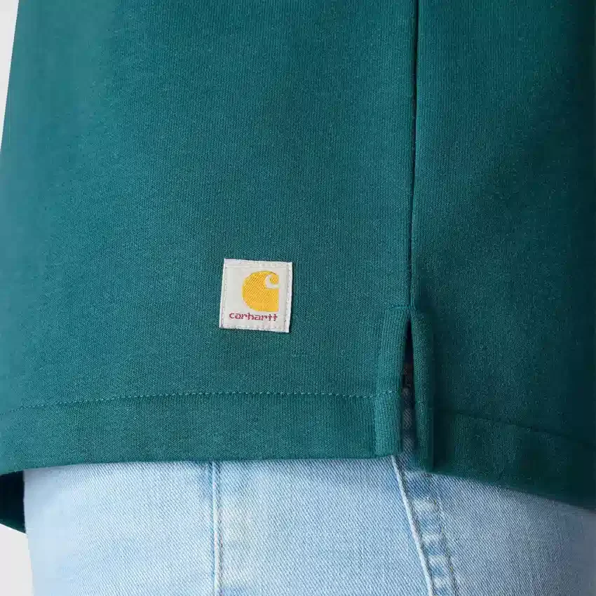 Carhartt 1889 grafisch sweatshirt met ronde hals voor dames, losse pasvorm, middelzwaar