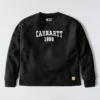 Carhartt 1889 grafisch sweatshirt met ronde hals voor dames, losse pasvorm, middelzwaar