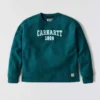 Carhartt 1889 grafisch sweatshirt met ronde hals voor dames, losse pasvorm, middelzwaar