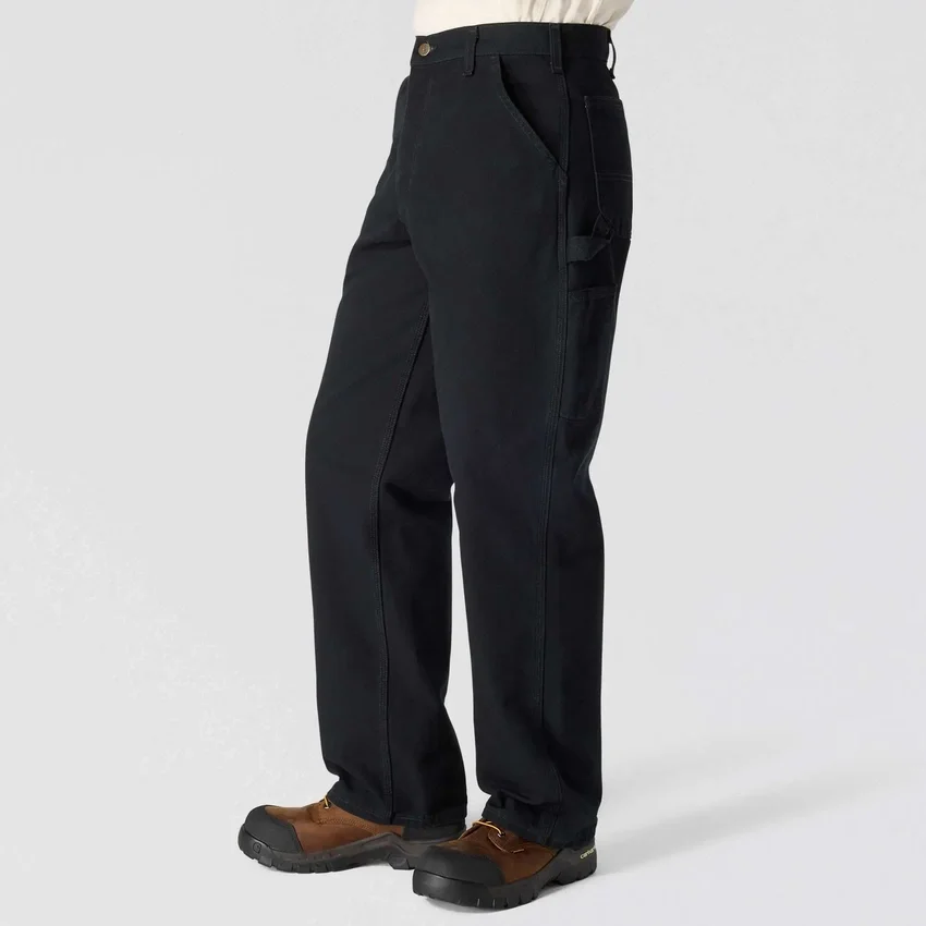 Carhartt B11 herenwerkbroek van gewassen duck, los en recht model