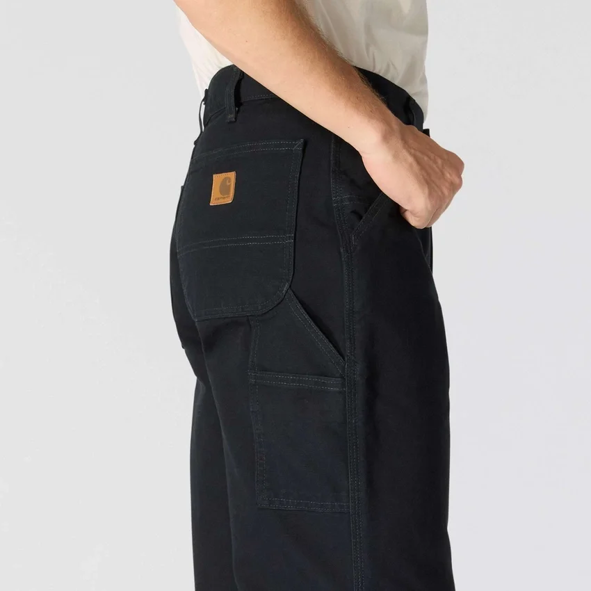 Carhartt B11 herenwerkbroek van gewassen duck, los en recht model