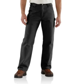 Carhartt B111 Heren loszittende, rechte, gewassen, gevoerde werkbroek van duck