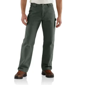 Carhartt B111 Heren loszittende, rechte, gewassen, gevoerde werkbroek van duck