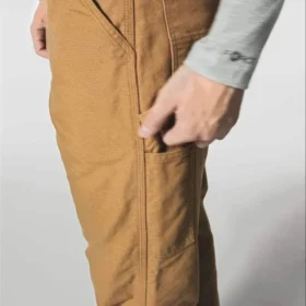 Carhartt B111 Heren loszittende, rechte, gewassen, gevoerde werkbroek van duck
